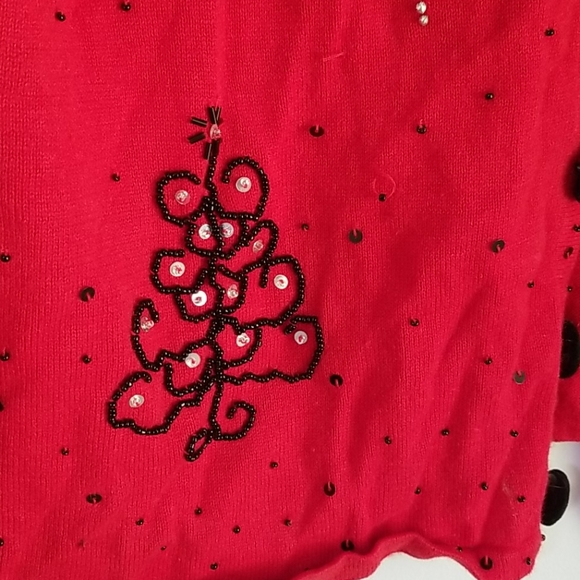 Beaded Christmas cardigan sweater - Picture 7 of 8